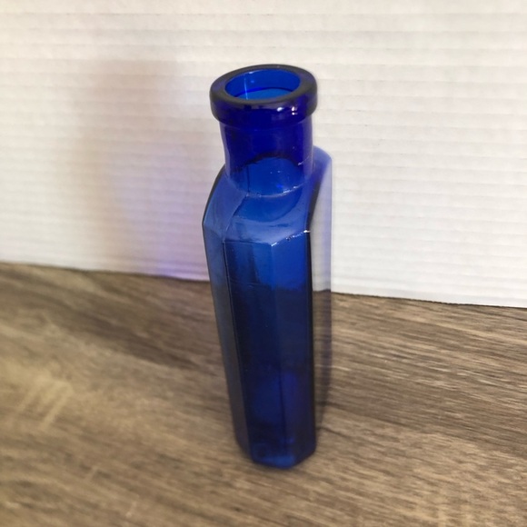 Vintage Cobalt Glass Medicine Bottle - Picture 3 of 12